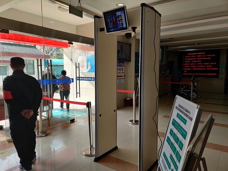 人體測(cè)溫金屬安檢門